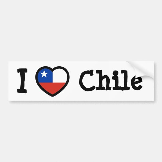 Chileense vlag bumpersticker (Voorkant)