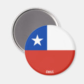 Chileense vlag Charming Patriotic Magneet (Voorkant / Achterkant)