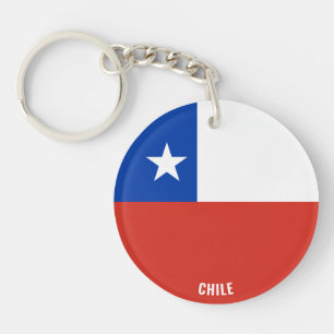 Chileense vlag Charming Patriotic Sleutelhanger