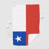 Chileense vlag en Chileense golfsport Golfhanddoek (Insitu)