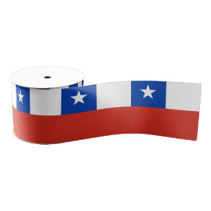 Chileense vlag en Chili, reizen, vakantie/sport Grosgrain Lint