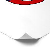 Chileense vlag en naam in kleur poster (Hoek)