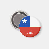 Chileense vlag en Zuid-Amerika - sport- en sportfa Magneet (Voorkant / Achterkant)