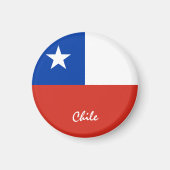 Chileense vlag en Zuid-Amerika - sport- en sportfa Magneet (Voorkant)