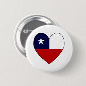 Chileense Vlag Hart Valentijn Ronde Button 5,7 Cm (Voorkant /achterkant)