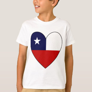Chileense Vlag Hart Valentijn T-shirt