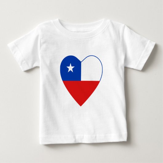 Chileense vlag Heart T-Shirt (Voorkant)