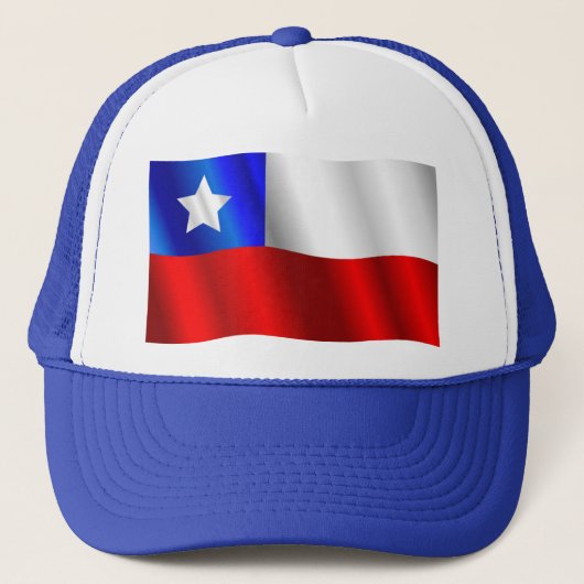 Chileense vlag hoed trucker pet (Voorkant)