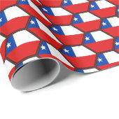 Chileense vlag Honeycomb - Verpakkingspapier Cadeaupapier (Rol Hoek)
