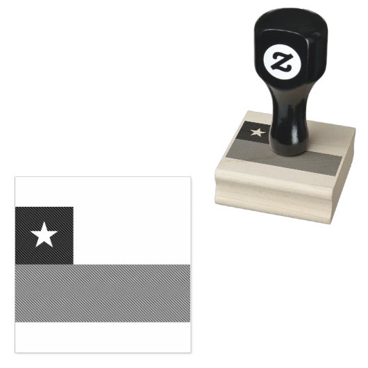 Chileense vlag Hout Kunststempel Rubberstempel (Gestempeld)