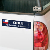 Chileense vlag + kaartBumpersticker Bumpersticker (Op Truck)