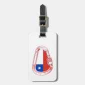 Chileense vlag Klimaatkarabiner Bagagelabel (Voorkant verticaal)