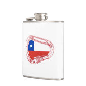 Chileense vlag Klimaatkarabiner Heupfles (Links)