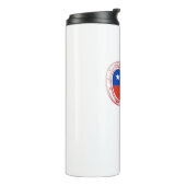 Chileense vlag Klimaatkarabiner Thermosbeker (Gedraaid links)