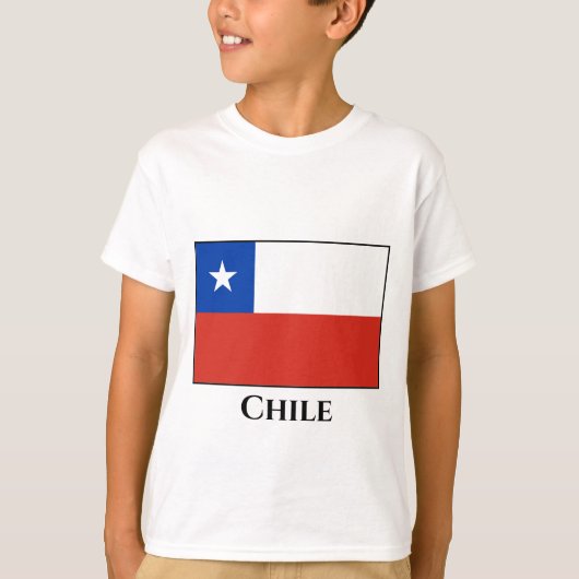 Chileense vlag Magnet T-shirt (Voorkant)