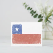 Chileense vlag met problemen briefkaart (Staand voorkant)