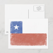 Chileense vlag met problemen briefkaart (Voorkant / Achterkant)