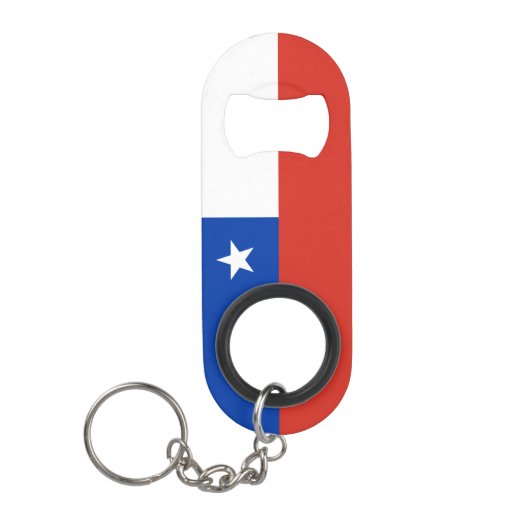 Chileense vlag mini flessenopener (Voorkant)