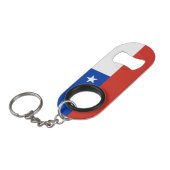 Chileense vlag mini flessenopener (Voorkant Gekanteld)