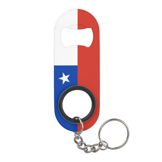 Chileense vlag mini flessenopener (Achterkant)