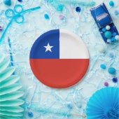 Chileense vlag papieren bordje (Feest)
