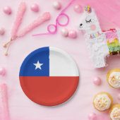 Chileense vlag papieren bordje (Feest)