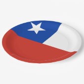 Chileense vlag papieren bordje (Gekanteld)