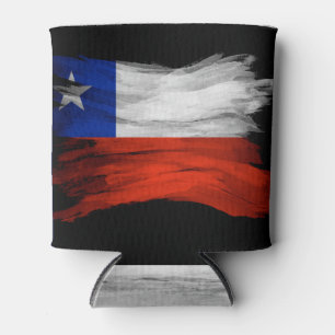 Chileense vlag: penseelstreek, nationale vlag blikjeskoeler