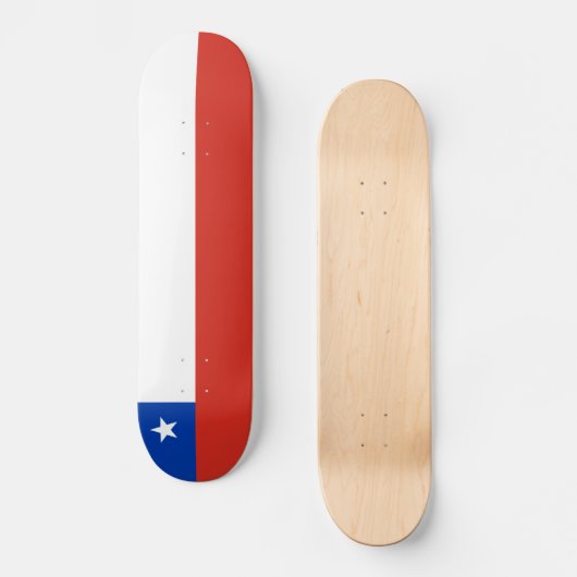 Chileense vlag persoonlijk skateboard (Voorkant)