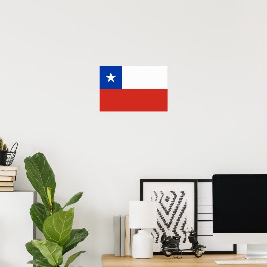 Chileense vlag poster (Thuiskantoor)