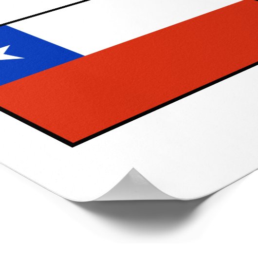 Chileense vlag poster (Hoek)