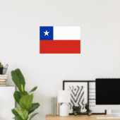 Chileense vlag poster (Thuiskantoor)