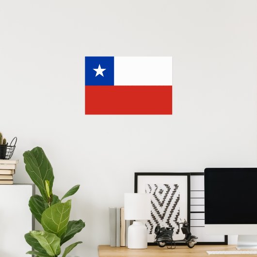 Chileense vlag poster (Thuiskantoor)