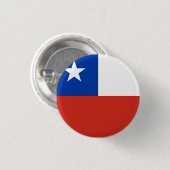 Chileense vlag ronde button 3,2 cm (Voorkant /achterkant)
