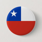 Chileense vlag ronde button 5,7 cm (Voorkant)