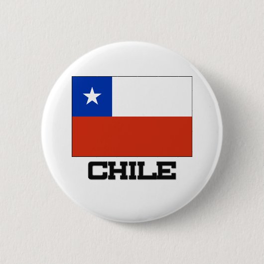 Chileense vlag ronde button 5,7 cm (Voorkant)