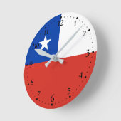 Chileense vlag ronde klok (Hoek)