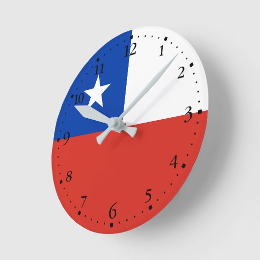 Chileense vlag ronde klok (Hoek)