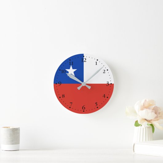 Chileense vlag ronde klok (Huis)