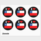 Chileense vlag ronde sticker (Vel)