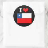 Chileense vlag ronde sticker (Tas)