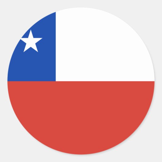 Chileense vlag ronde sticker (Voorkant)