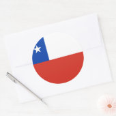 Chileense vlag ronde sticker (Envelop)