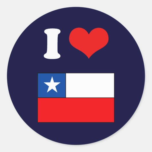 Chileense vlag ronde sticker (Voorkant)