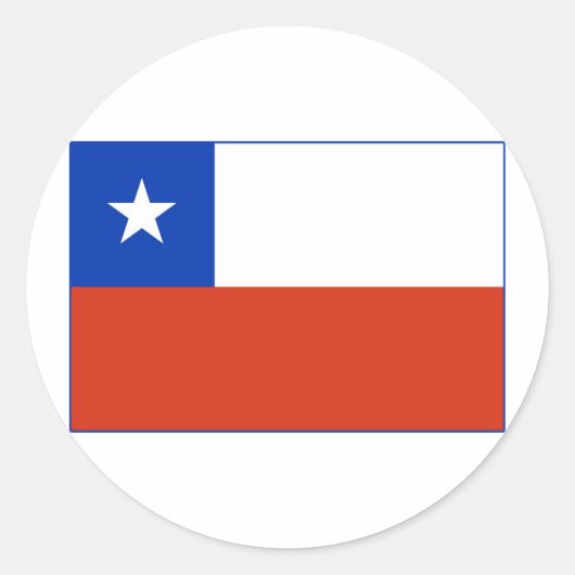 Chileense vlag ronde sticker (Voorkant)