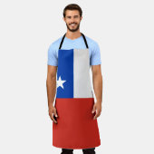 Chileense vlag schort (Gedragen)