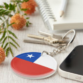 Chileense vlag sleutelhanger (Voorkant Rechts)