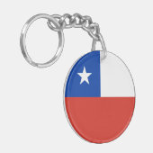 Chileense vlag sleutelhanger (Voorkant Links)