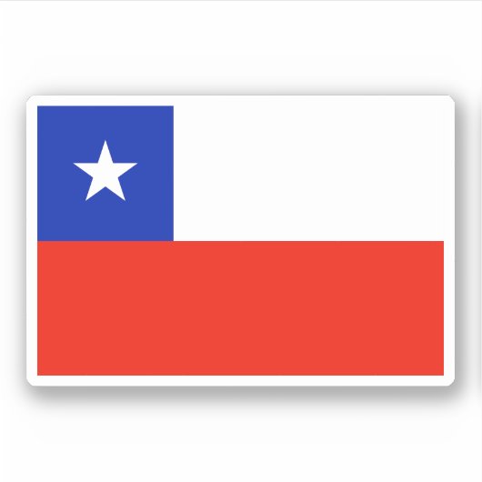 Chileense vlag sticker (Voorkant)