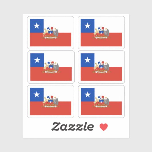 Chileense vlag sticker (Vel)